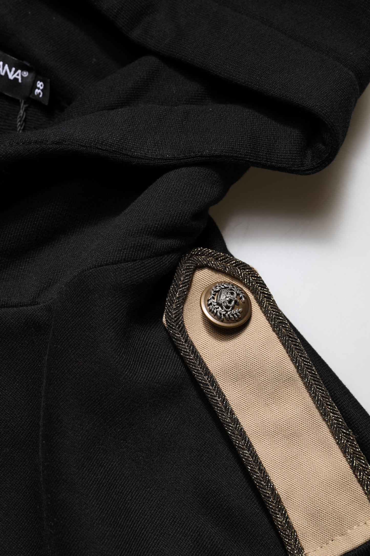 Dolce &amp; Gabbana – Schwarze Sweatshirtjacke mit durchgehendem Reißverschluss und Kapuze