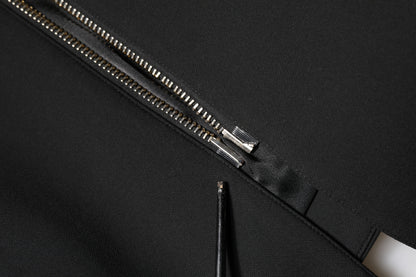 Les Hommes Black Polyester Single Breasted Trench Coat Jacket