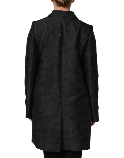 Dolce &amp; Gabbana – Schwarze, einreihige Trenchcoat-Jacke