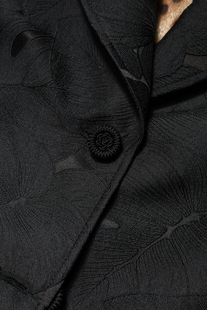 Dolce &amp; Gabbana – Schwarze, einreihige Trenchcoat-Jacke