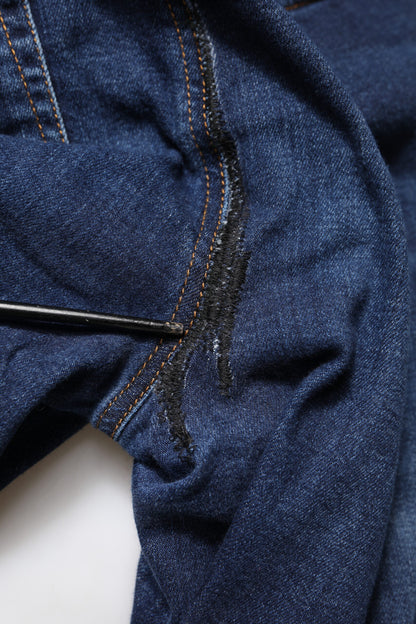 Dolce &amp; Gabbana – Blaue, verkürzte Jeans aus Baumwolle mit hoher Taille