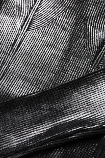 Dolce &amp; Gabbana – Eng anliegende Bluse aus schwarzer Viskose mit langen Ärmeln