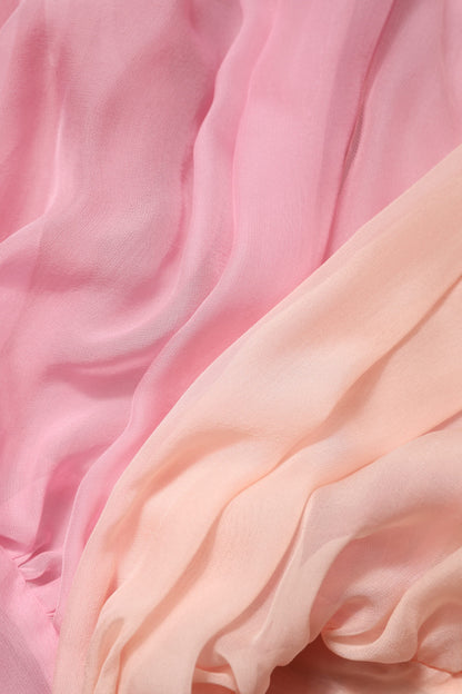 Dolce &amp; Gabbana – Rosa Blusenoberteil mit tiefem V-Ausschnitt und langen Ärmeln