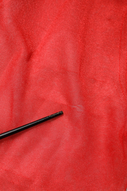 Dolce &amp; Gabbana – Langärmliges Blusenoberteil mit Rollkragen aus rotem Tüll