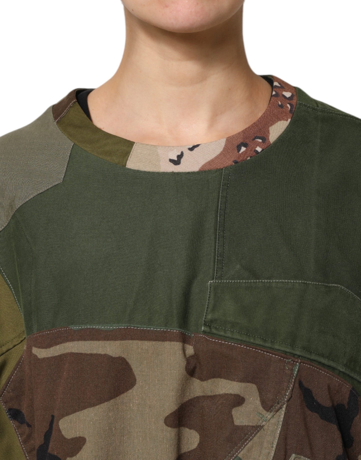 Dolce &amp; Gabbana – Mehrfarbiges Oversize-T-Shirt mit Camouflage-Muster
