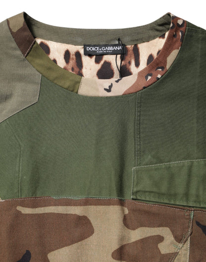 Dolce &amp; Gabbana – Mehrfarbiges Oversize-T-Shirt mit Camouflage-Muster