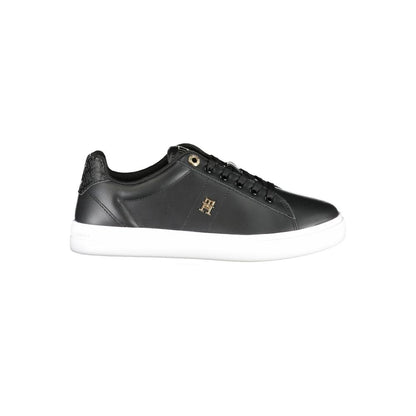 Tommy Hilfiger – Schwarze Polyester-Sneaker