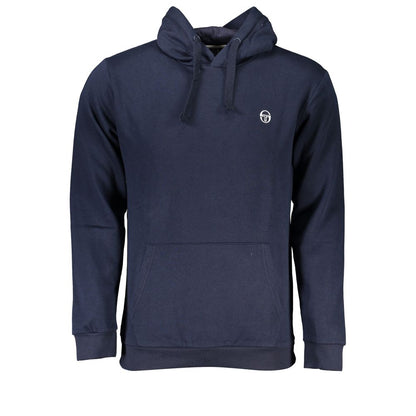 Sergio Tacchini Blue Cotton Men Hoodie
