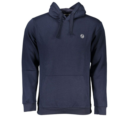 Sergio Tacchini Herren-Kapuzenpullover aus blauer Baumwolle