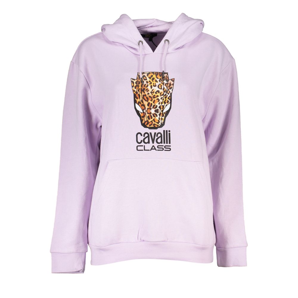 Cavalli Class Lila Damenpullover aus Baumwolle