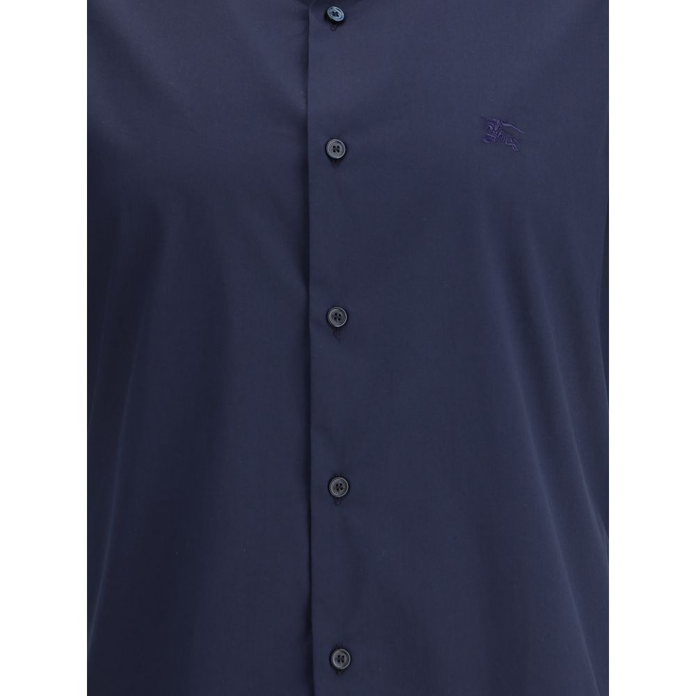 Burberry Blaues Baumwoll-Kurzarmhemd