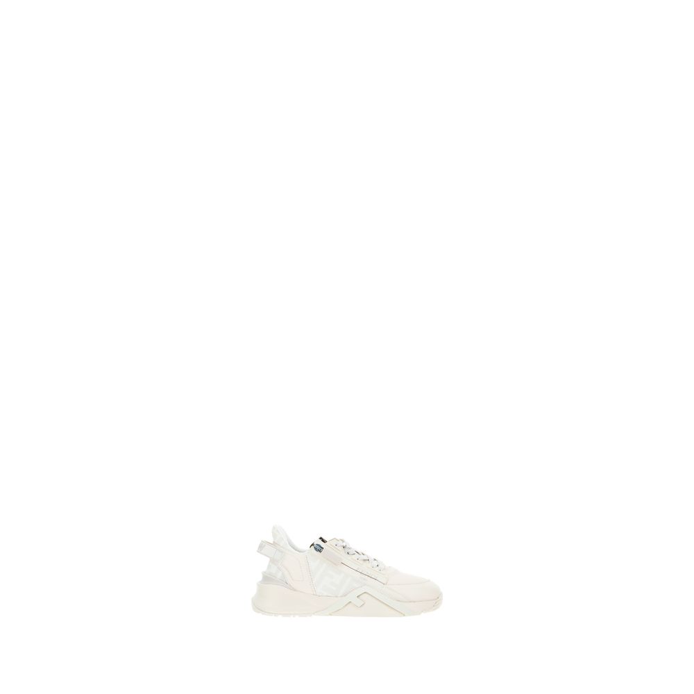 Fendi Weiße Kalbsleder Bos Taurus Sneaker