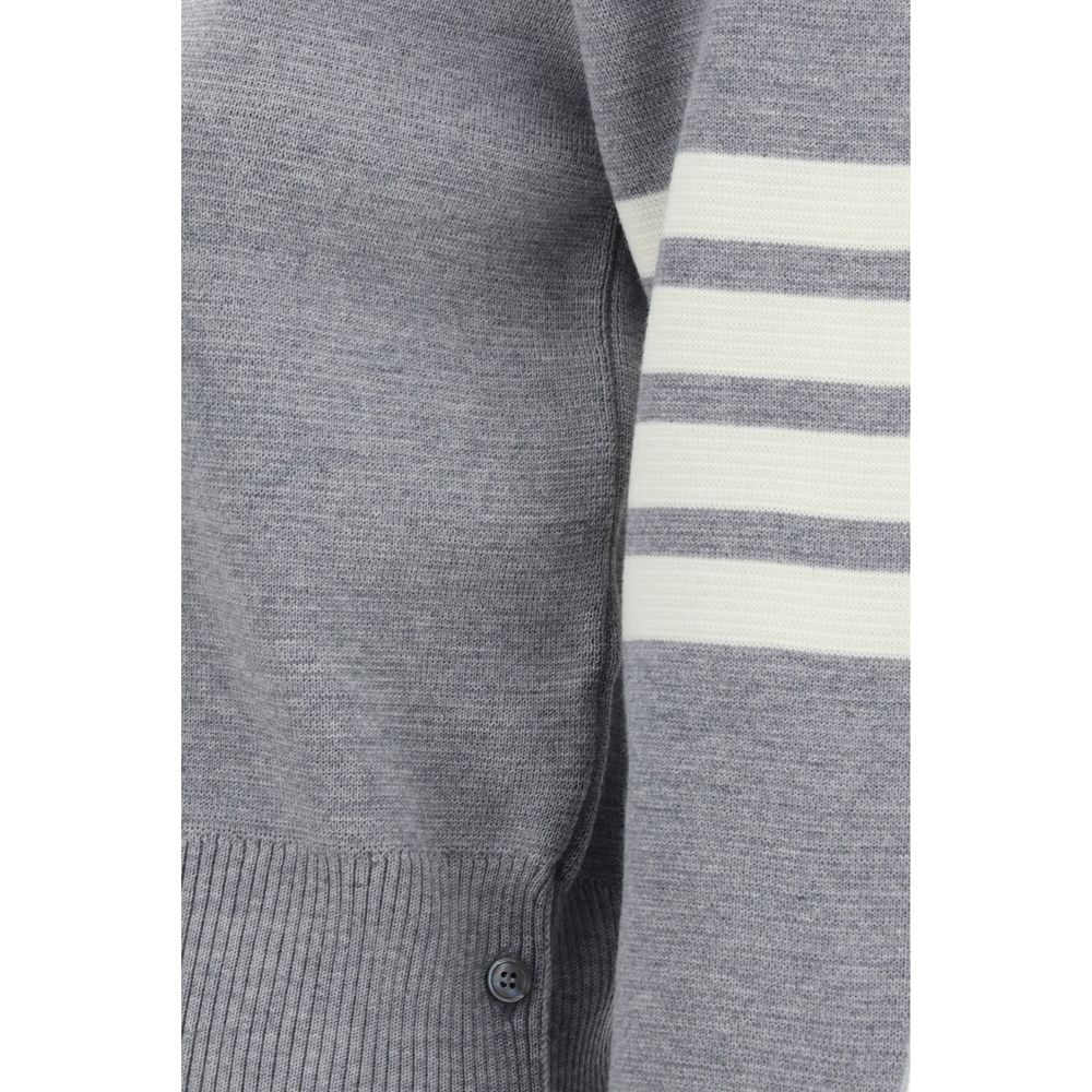 Thom Browne Graues Fleece-Sweatshirt aus Wolle