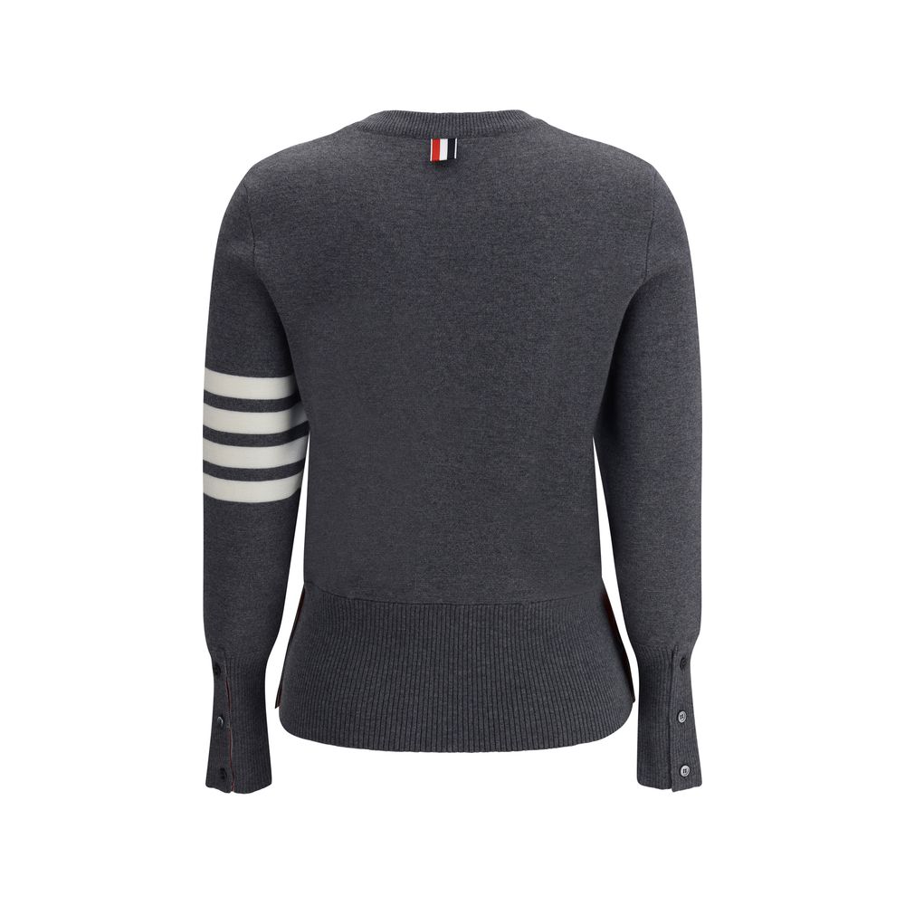 Thom Browne Graues Fleece-Sweatshirt aus Wolle