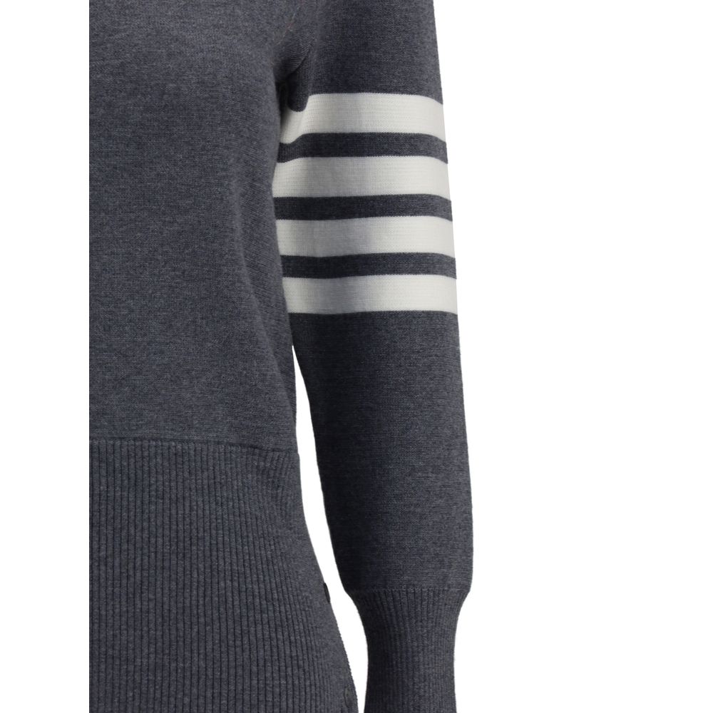 Thom Browne Graues Fleece-Sweatshirt aus Wolle