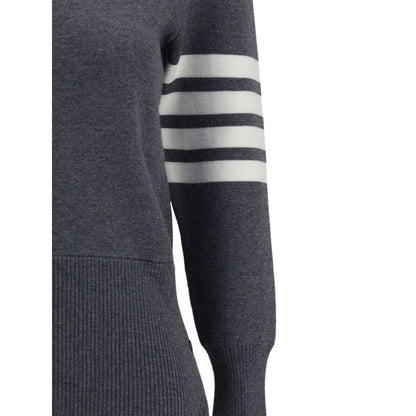 Thom Browne Graues Fleece-Sweatshirt aus Wolle