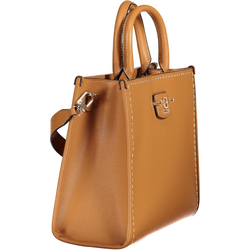 Guess Jeans – Handtasche aus Polyethylen in Braun