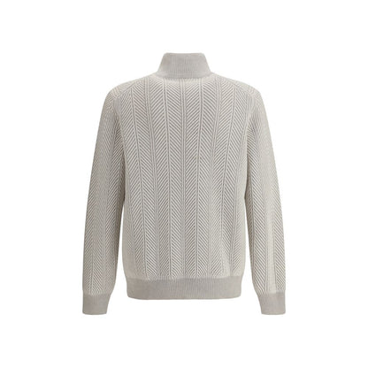 Brunello Cucinelli Weißer Kaschmir-Pullover aus Kaschmir