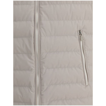 Brunello Cucinelli Jacken und Mäntel aus beigem Polyamid