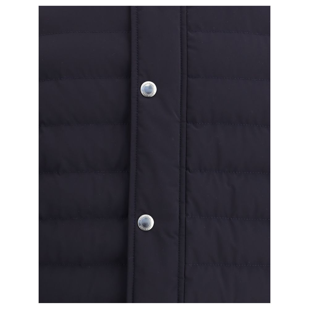 Brunello Cucinelli Blauer Mantel aus Polyester