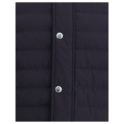 Brunello Cucinelli Blauer Mantel aus Polyester