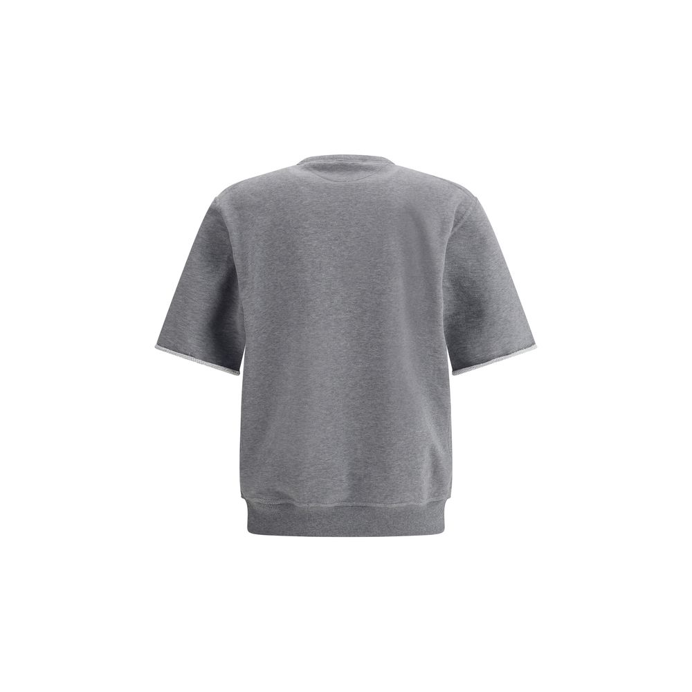 Brunello Cucinelli Graues Baumwoll-Sweatshirt