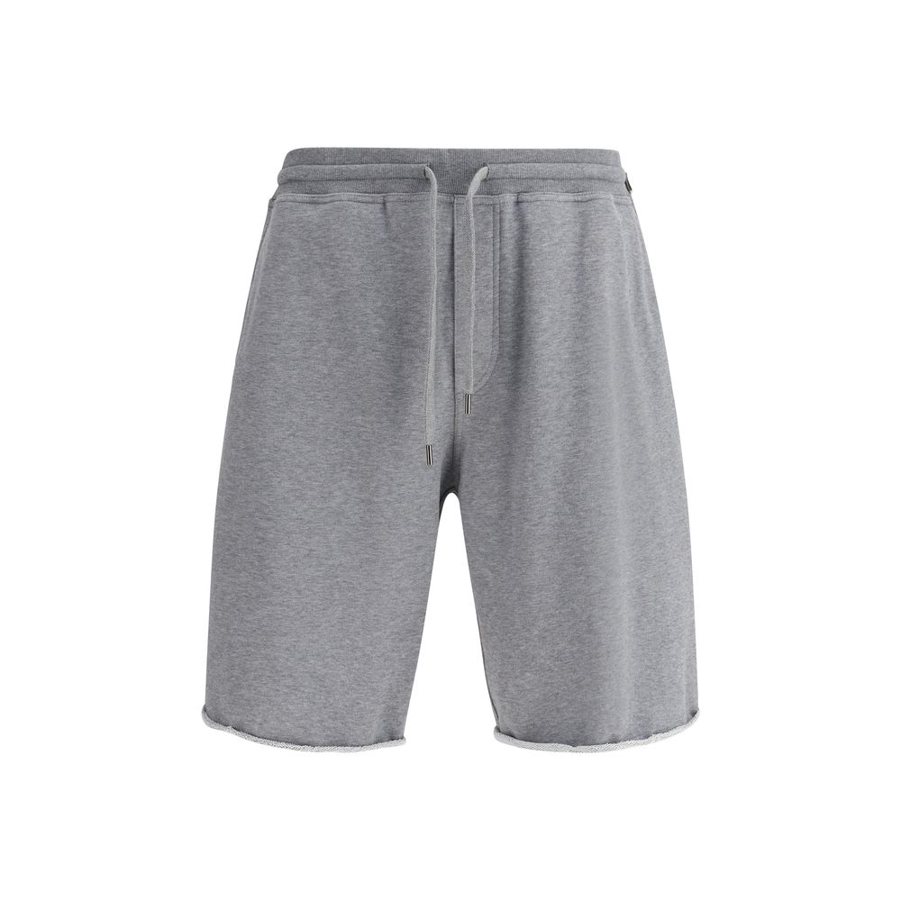 Brunello Cucinelli Graue Baumwoll-Bermudashorts