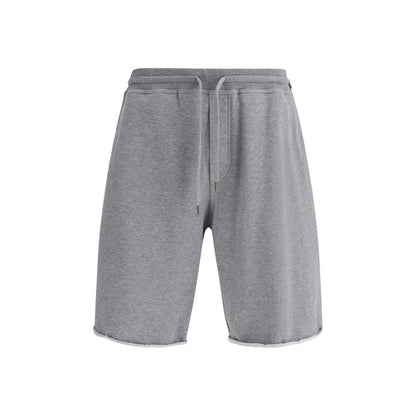 Brunello Cucinelli Graue Baumwoll-Bermudashorts