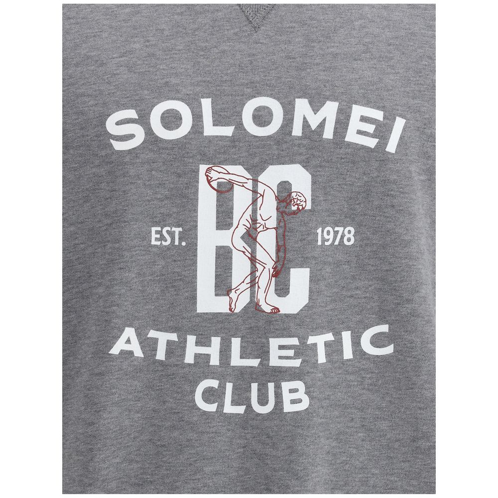 Brunello Cucinelli Graues Baumwoll-Sweatshirt