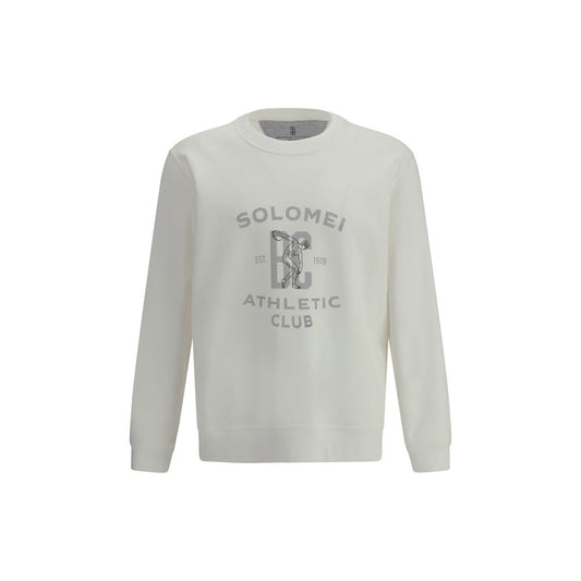 Brunello Cucinelli Weißes Baumwoll-Sweatshirt