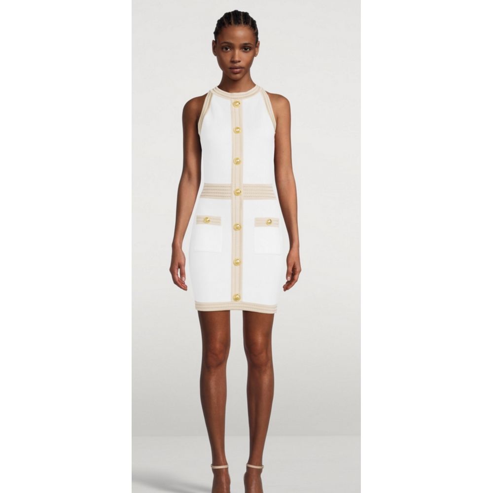 Balmain White Viscose Women Dress