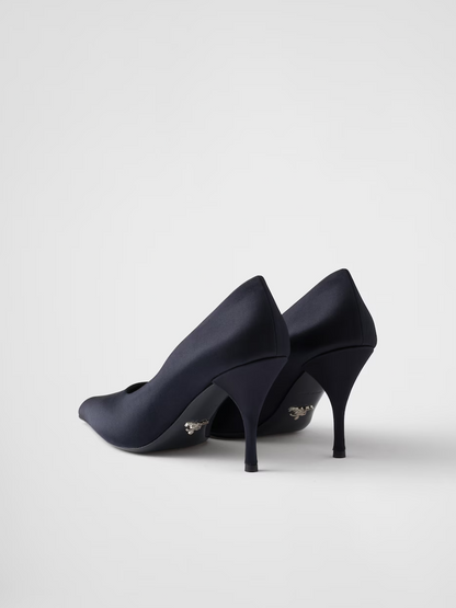 Prada Blue Satin Pumps