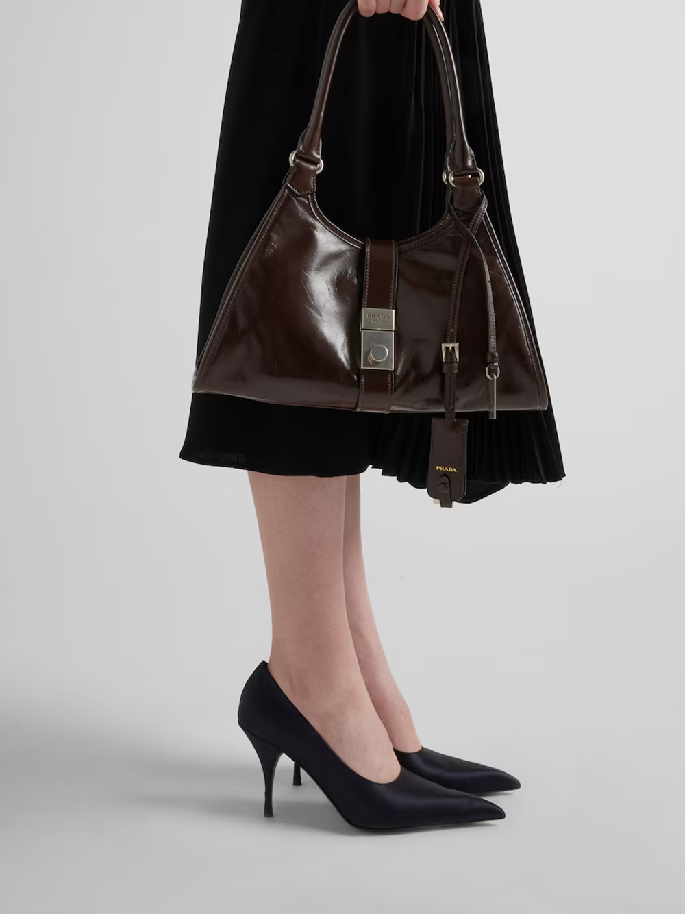 Prada Blue Satin Pumps