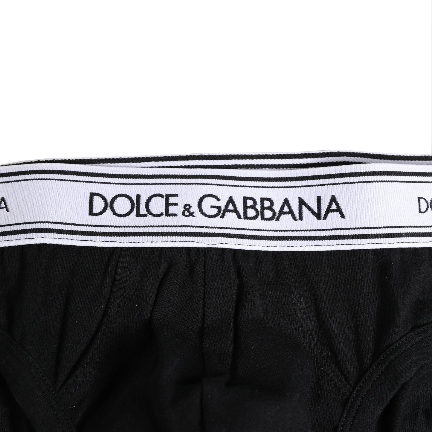 Dolce & Gabbana Black Cotton Stretch Regular Brief Underwear