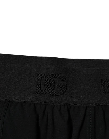Dolce & Gabbana Black Cotton Stretch Regular Boxer Underwear