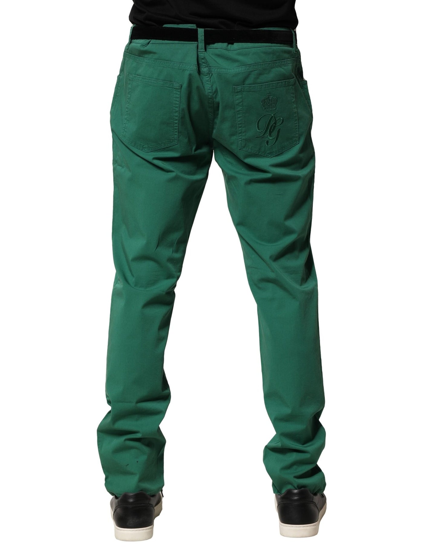 Dolce &amp; Gabbana Grüne Skinny-Jeans aus Baumwollstretch für Herren