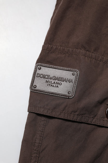Dolce &amp; Gabbana Braune Cargo-Jogginghose aus Baumwolle für Herren