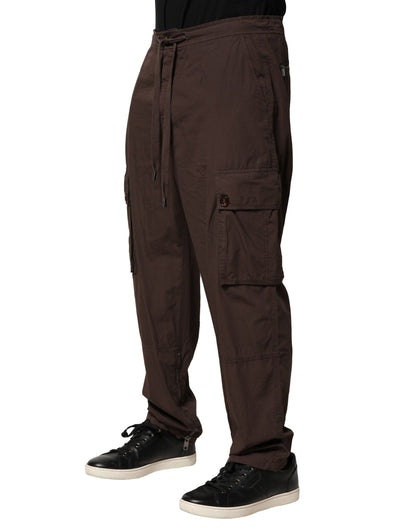 Dolce &amp; Gabbana Braune Cargo-Jogginghose aus Baumwolle für Herren