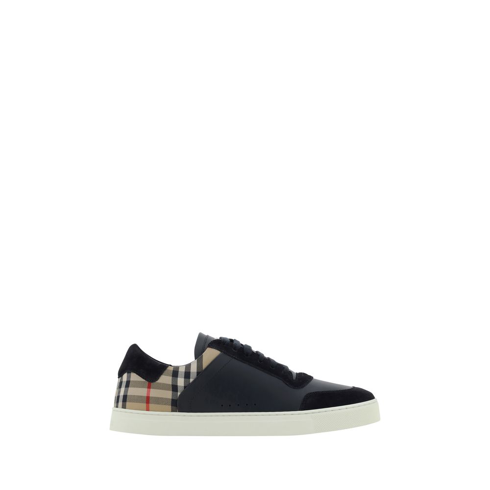 Burberry Mehrfarbige Kalbsleder Bos Taurus Sneaker mit niedrigem Schaft