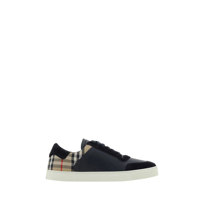 Burberry Mehrfarbige Kalbsleder Bos Taurus Sneaker mit niedrigem Schaft