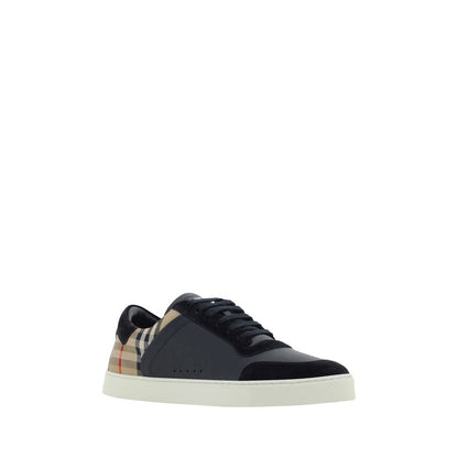 Burberry Mehrfarbige Kalbsleder Bos Taurus Sneaker mit niedrigem Schaft