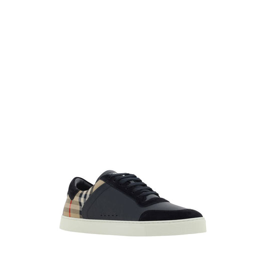 Burberry Mehrfarbige Kalbsleder Bos Taurus Sneaker mit niedrigem Schaft