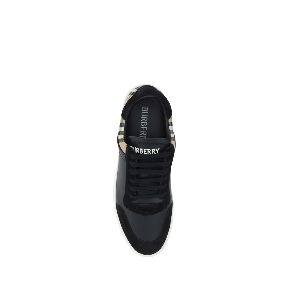 Burberry Mehrfarbige Kalbsleder Bos Taurus Sneaker mit niedrigem Schaft
