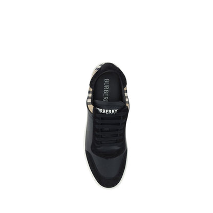 Burberry Mehrfarbige Kalbsleder Bos Taurus Sneaker mit niedrigem Schaft