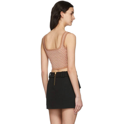 Balmain Beige Wolltop für Damen
