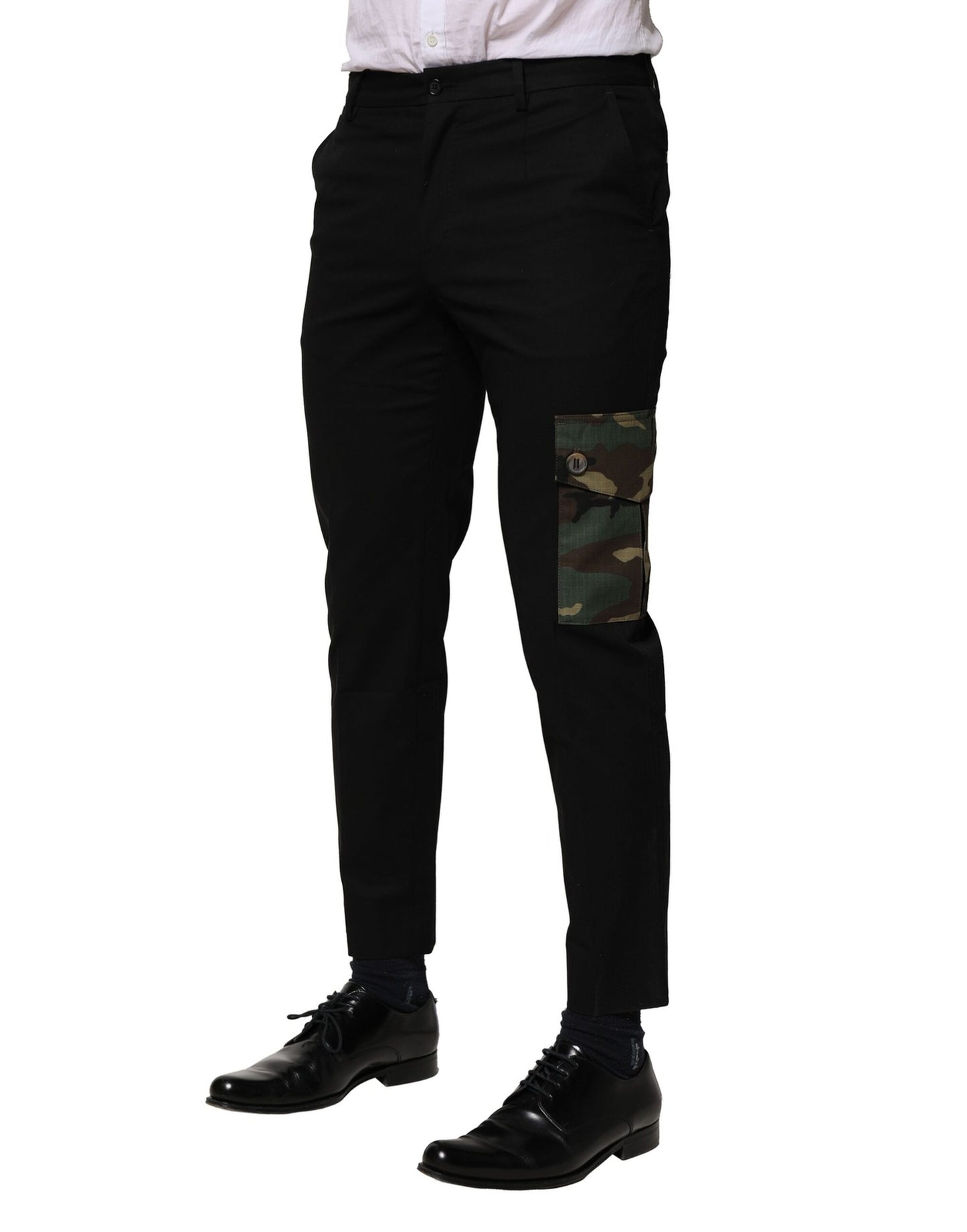Dolce &amp; Gabbana Schwarze Cargohose aus Baumwolle für Herren