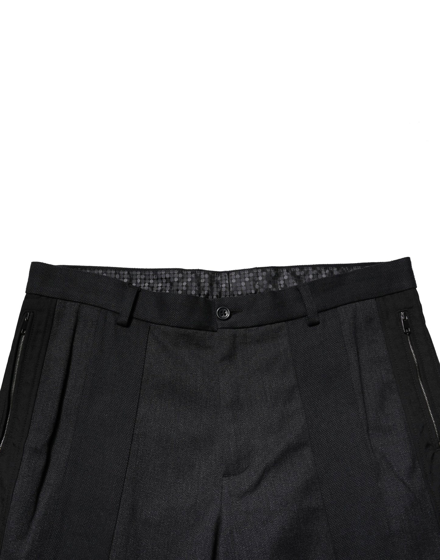 Dolce &amp; Gabbana – Schmale, formelle Hose aus schwarzer Baumwolle