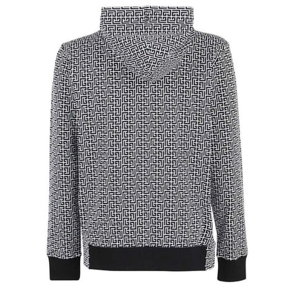 Balmain Herrenpullover aus schwarzer Baumwolle