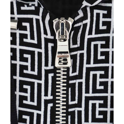 Balmain Herrenpullover aus schwarzer Baumwolle