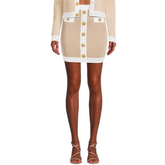 Balmain – Beiger Viskoserock